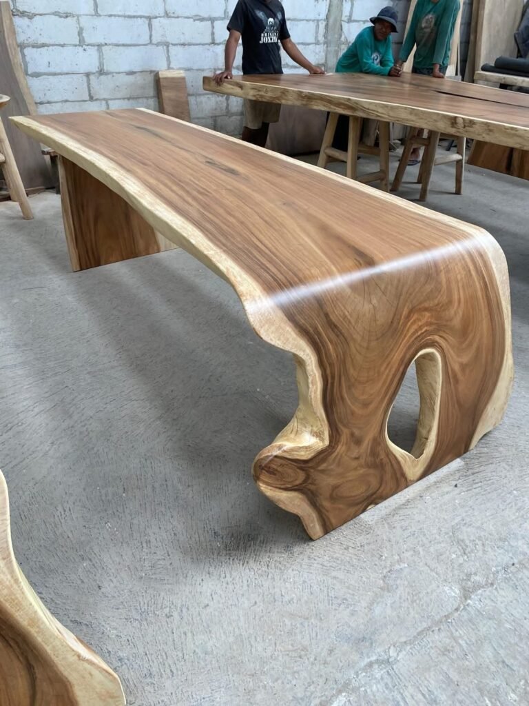Finished Suar wood drip table