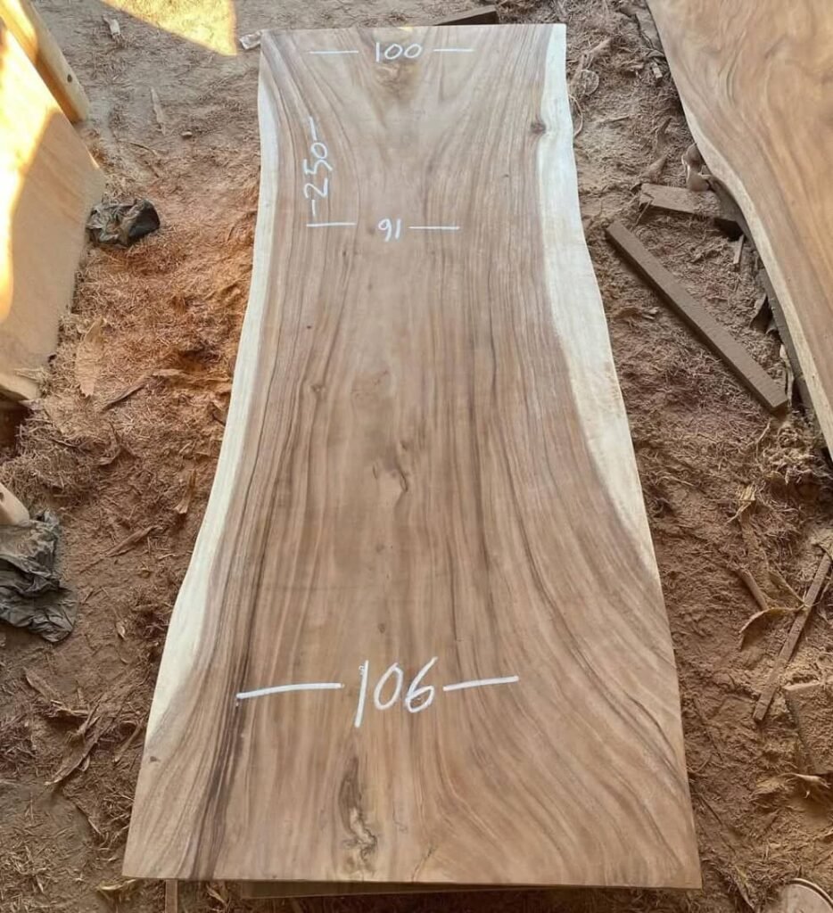 Suar wood sanded slab 250x100x8cm