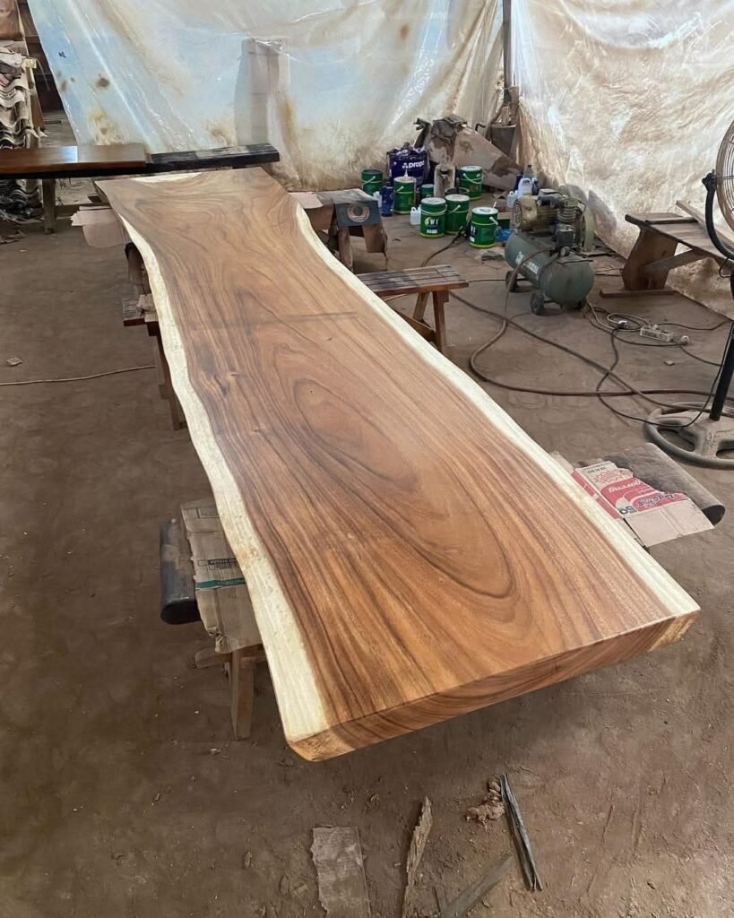 Suar wood table top 400x100x8cm