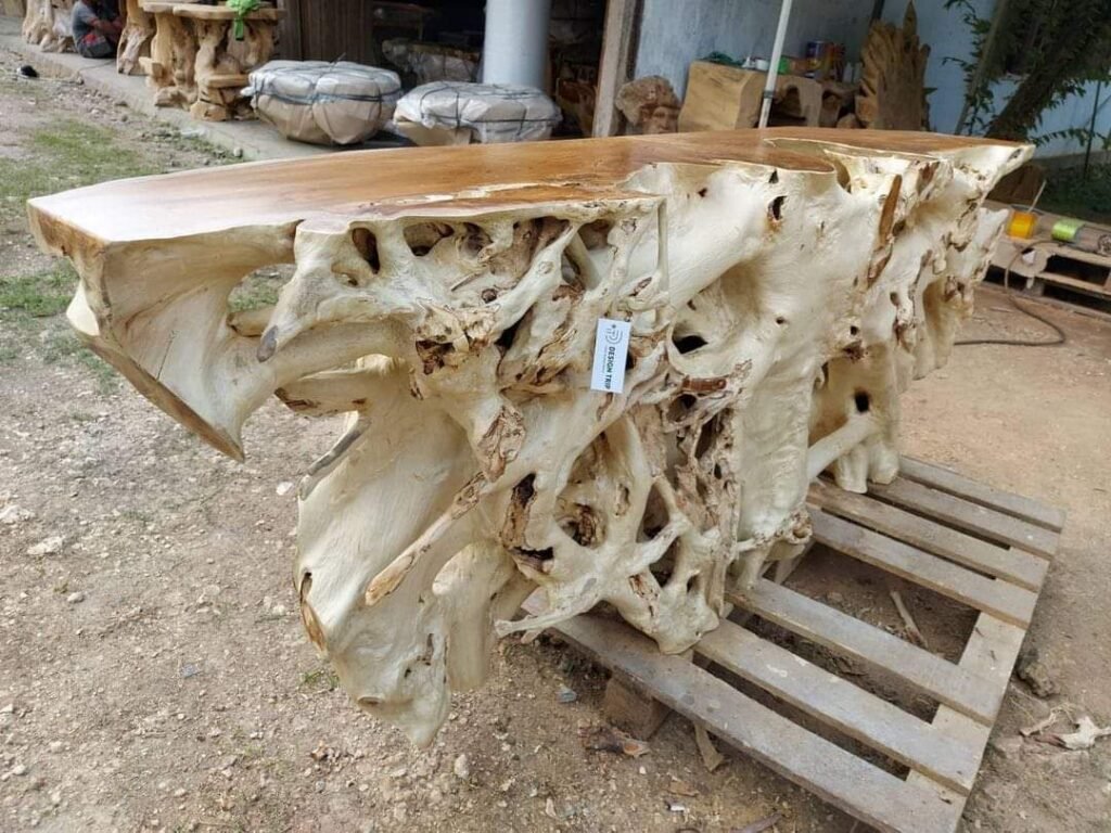 Teak Root Console Tables
