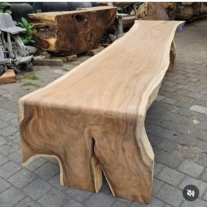 Unfinished Suar wood drip table