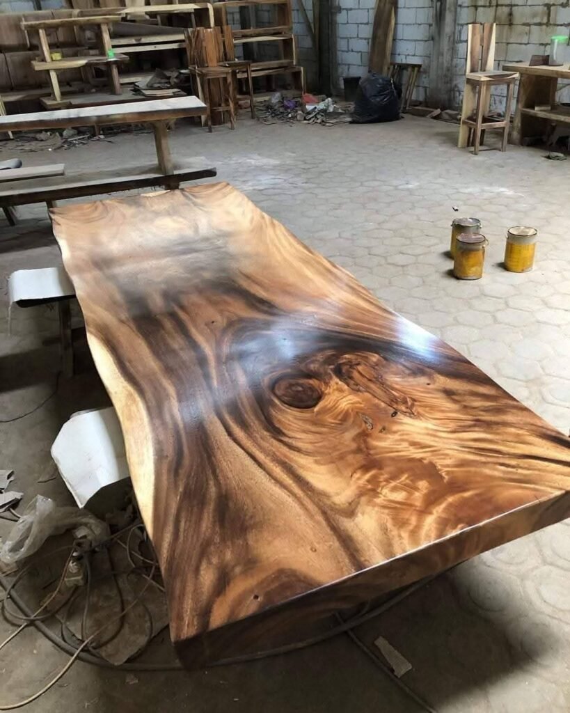 Suar wood finished slab 300x100x8cm